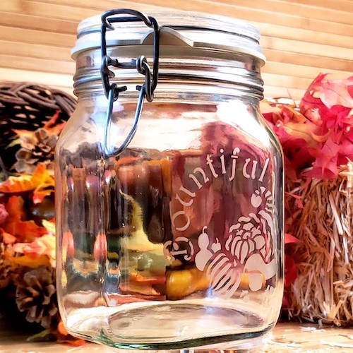 Bountiful Cornucopia Canning Jar